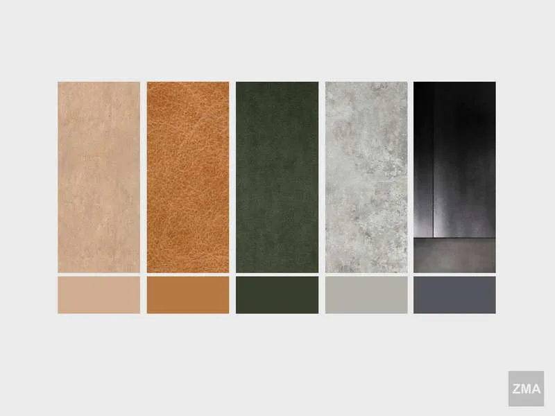 The interior palette ZMA used for apartment MLB, Mipec, Long Bien, Hanoi